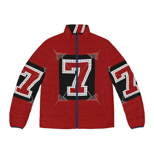 The Edge 7 Slane Castle Puffer Jacket, a stylish and warm winter jacket inspired by U2's iconic performance at Slane Castle