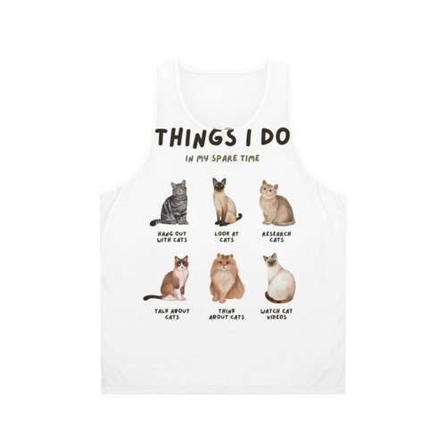 Unisex "Cat Lady Hobbies" graphic tank top