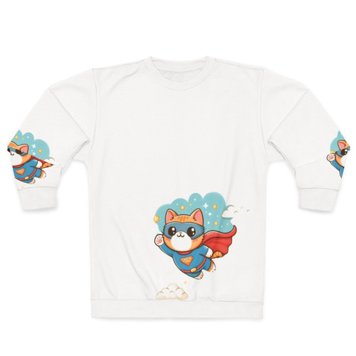 Super-Cute Superhero Cat Kids' Sweatshirt