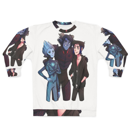 Trollhunters Sweatshirt with Jim Lake Jr. and Troll Superhero Design