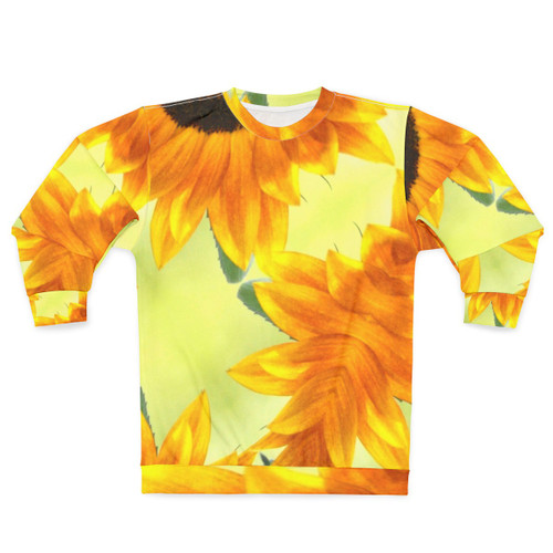Sunflower pattern autumn sweatshirt