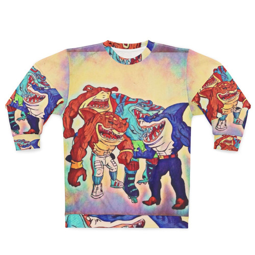 Street Sharks Cartoon Themed Sweatshirt