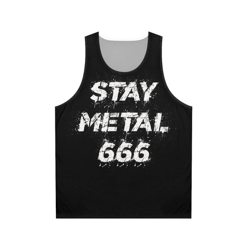 Heavy Metal Tank Top with Black Death Thrash Band Design