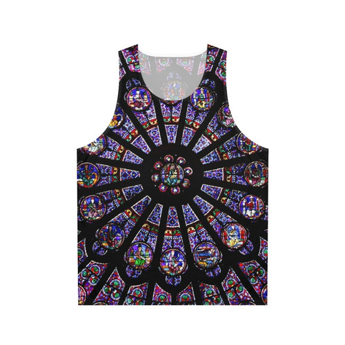Notre Dame Cathedral Rose Window Unisex Tank Top