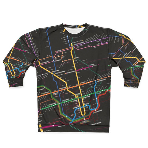 Toronto Rapid Transit 2030 Map Rotated Sweatshirt