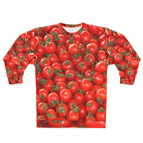 Tomato print sweatshirt for stylish vegetable and fruit lovers