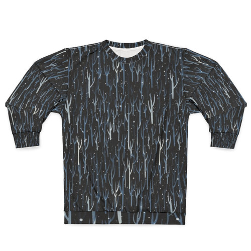 Snowy Evening Sweatshirt with Literary Poem Design