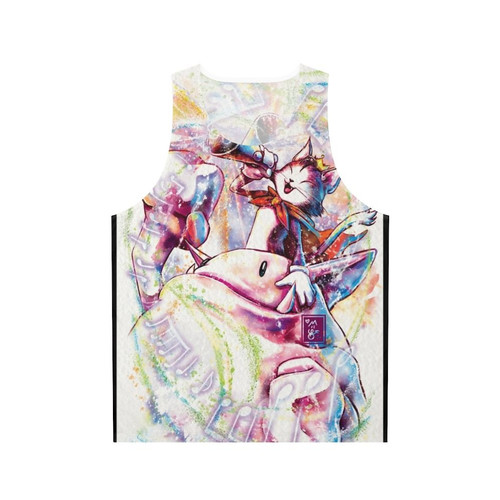 Cait Sith FFVII Unisex Tank Top featuring watercolor design