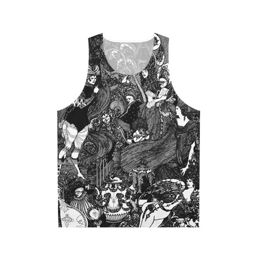 Unisex tank top featuring the artwork "The Cave" by Aubrey Beardsley