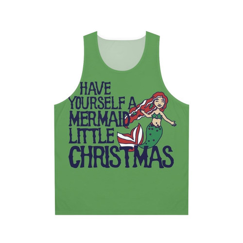Merry & Bright Mermaid Christmas Unisex Tank Top