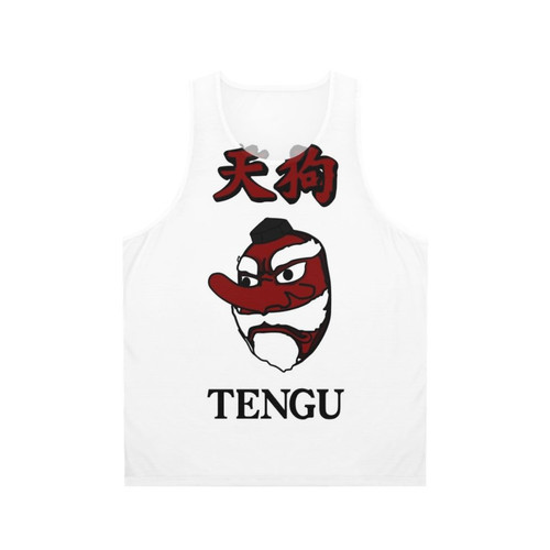 Unisex tank top with tengu creature design