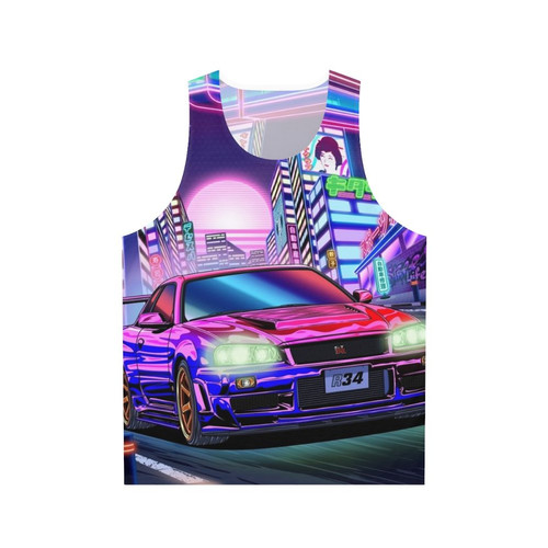 Nissan Skyline GTR R34 Vaporwave Unisex Tank Top