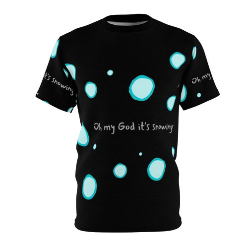Heartstopper inspired all-over-print t-shirt featuring the "Oh My God, It's Snowing" design