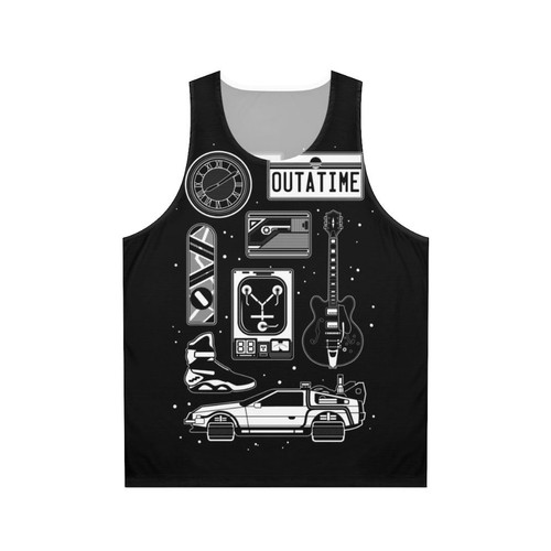 Minimalist Back to the Future Icon Set Unisex Tank Top
