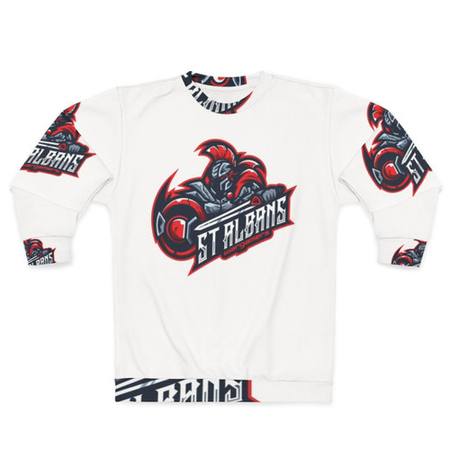 Gaming sweatshirt with St Albans Wargamers OG logo