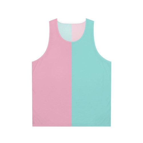 Color Block Half Pink Blue Unisex Tank Top