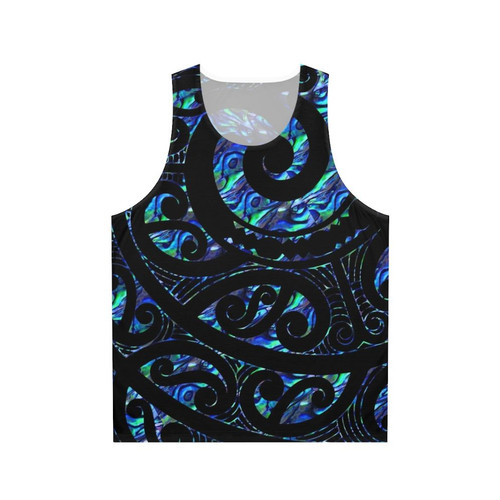 Maori koru paua shell design unisex tank top