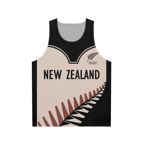 New Zealand Cricket Unisex Black and White Tank Top
