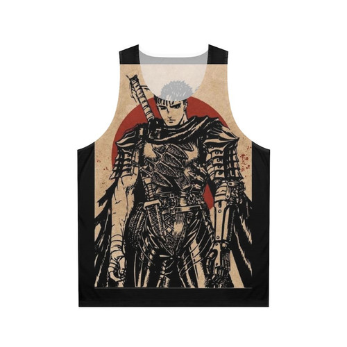 Unisex tank top with abstract guts design in Chinese-inspired style