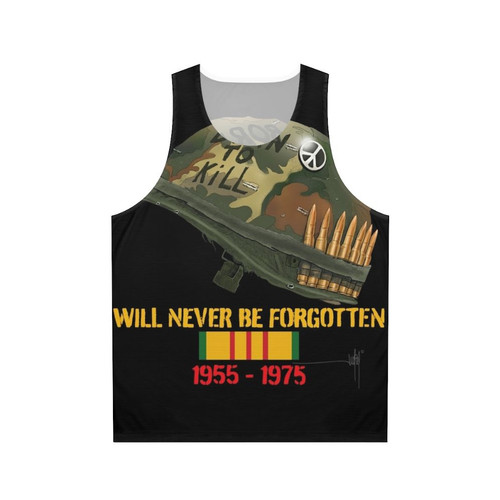 Unisex military veteran Vietnam war memorial tank top