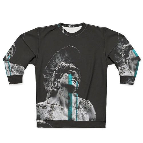 Achilles' Tragic Tears: Surreal Digital Painting of Mythological Soldier