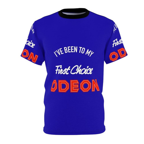 Vintage-inspired t-shirt design featuring the Odeon cinema logo from the 1980s and 1990s