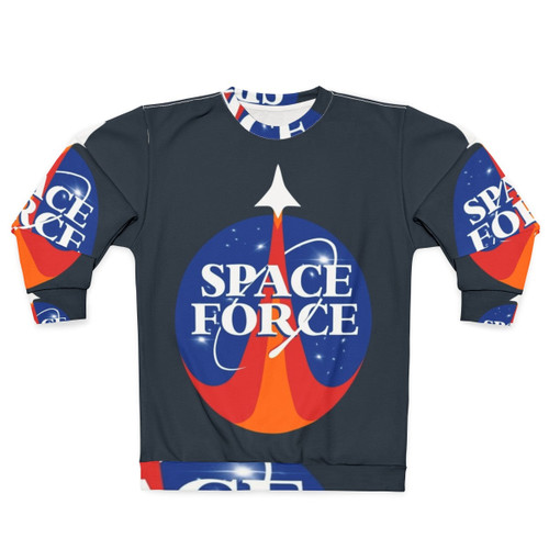 Space Force Space Is Hard Sweatshirt with Vintage Galaxy Print