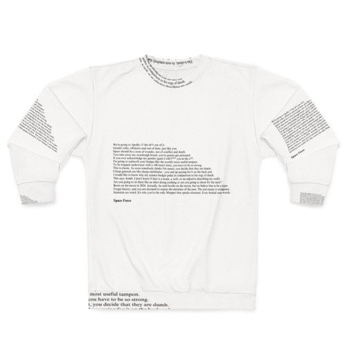 Space Force Inspired Quotes Graphic Sweatshirt