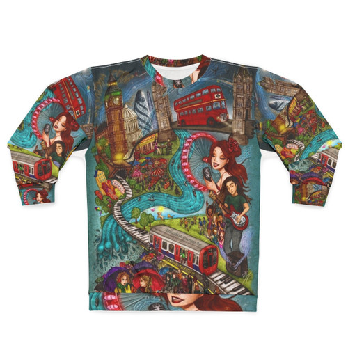 Sounds of London Sweatshirt featuring the city's iconic nightlife and transport