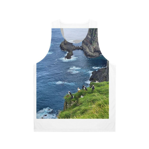 Faroe Islands puffin unisex tank top