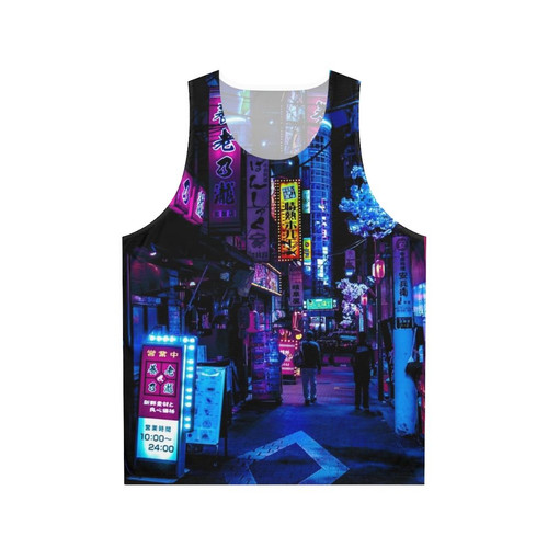 Blue Tokyo Alley Unisex Tank Top