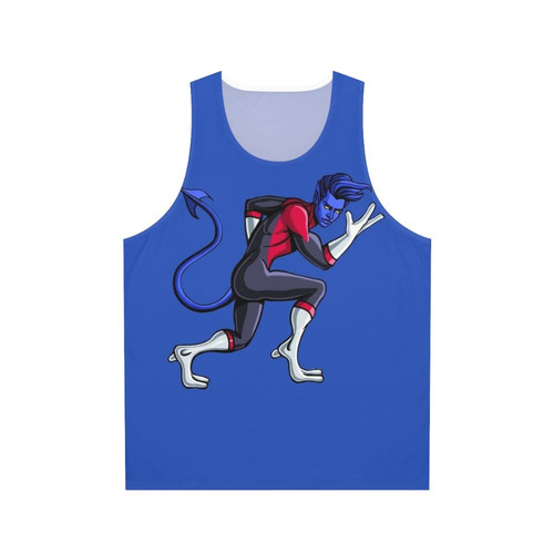 Blue superhero unisex tank top