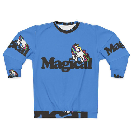 Magical unicorn sweatshirt with rainbow design