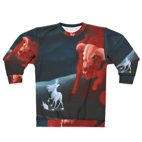 Dark and creepy 'The Last Unicorn' themed sweatshirt
