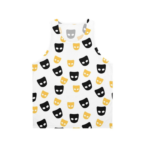 Unisex LGBTQ+ pride tank top with rainbow pattern design