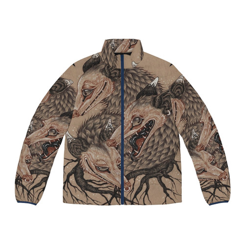 Movie camera puffer jacket with film camera and movie-making gear