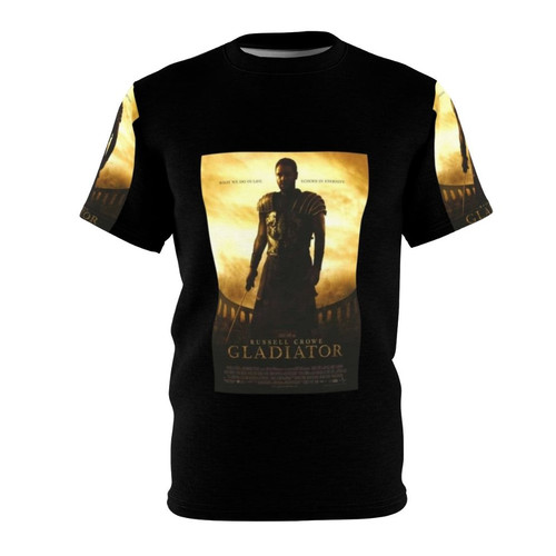 Gladiator-inspired t-shirt featuring iconic Roman imagery and symbols