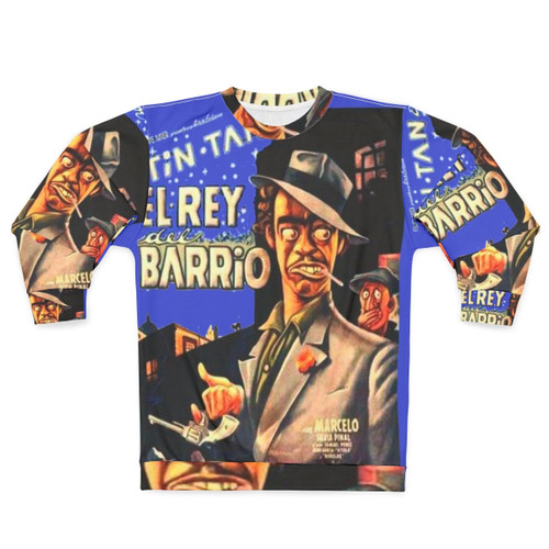 Pachuco-inspired sweatshirt celebrating the golden era of Mexican cinema