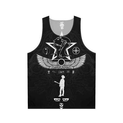 Unisex goth tank top with 80s goth band logos