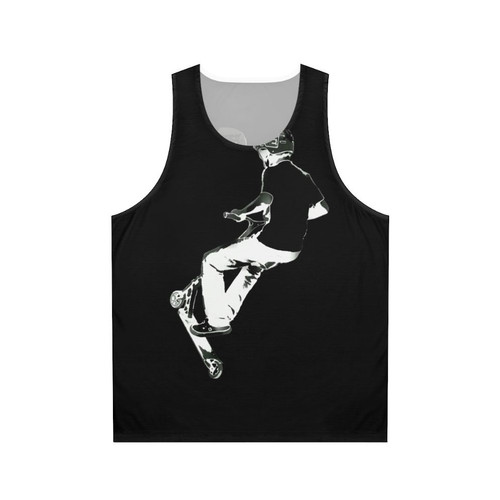 Unisex tank top featuring stunt scooter tricks