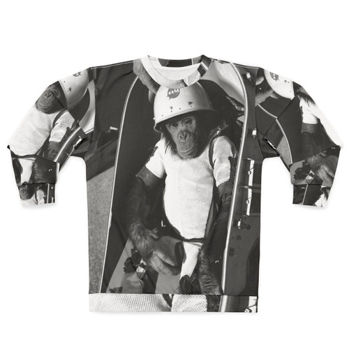 Chimpanzee astronaut wearing NASA space suit