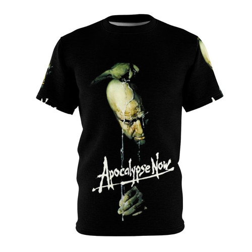 Apocalypse-Inspired Horror AOP T-Shirt with Vietnam War Imagery and Marlon Brando