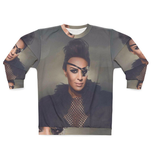 Monica Naranjo Orange Sweatshirt with Music Icon Design