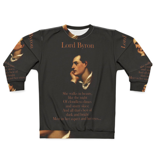 "She Walks in Beauty" Lord Byron Inspirational Sweatshirt