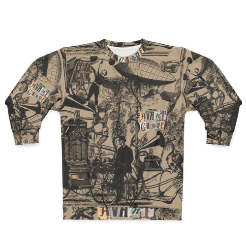 Avant garde music themed sweatshirt with surrealist and abstract art design