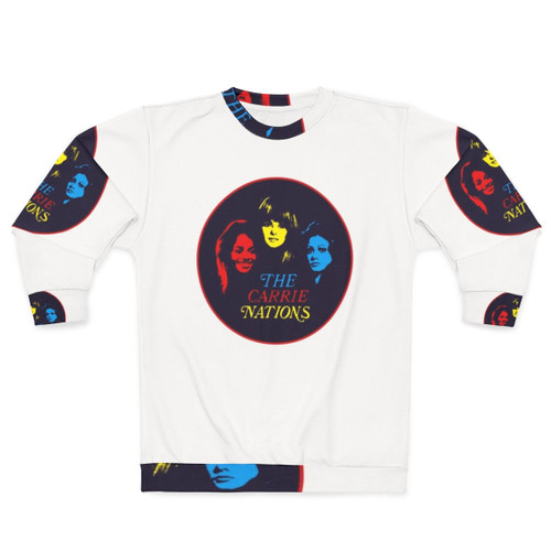 Carrie Nations Cult Classic Sweatshirt with 60s and 70s design