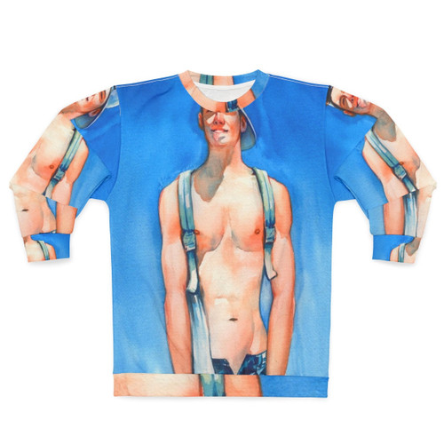 Watercolor painting summer sweatshirt for LGBTQ fashion