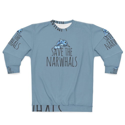 Save The Narwhals Sweatshirt featuring a cute narwhal design