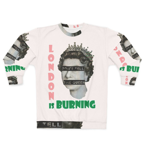 London Is Burning' punk rock music sweatshirt