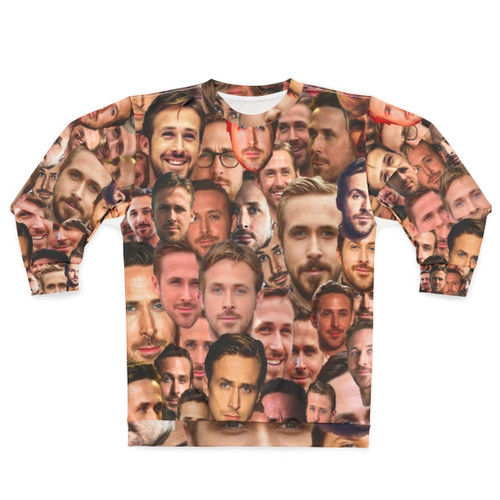 Ryan Gosling sweatshirt with actor's face and movie references